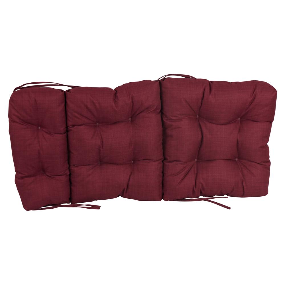 20-inch by 42-inch Spun Polyester Solid Outdoor Tufted Chair Cushion. Picture 2