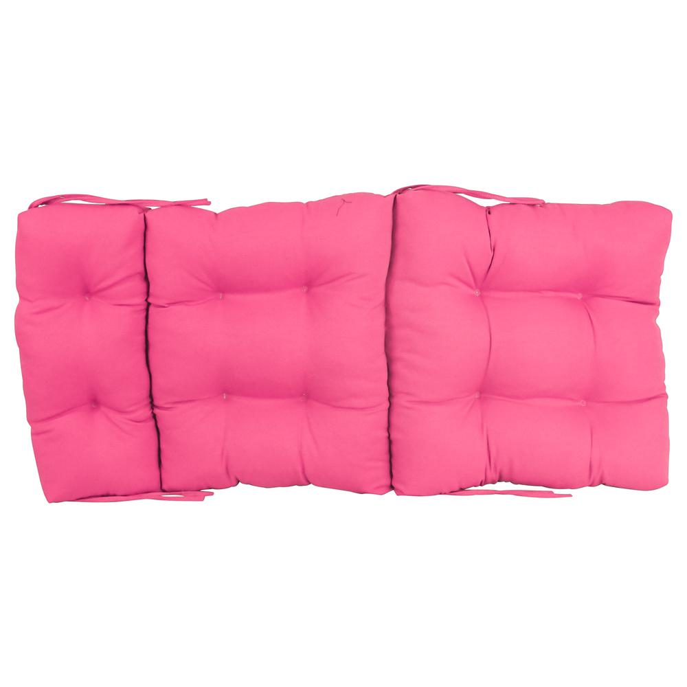 20-inch by 42-inch Solid Twill Tufted Chair Cushion. Picture 2