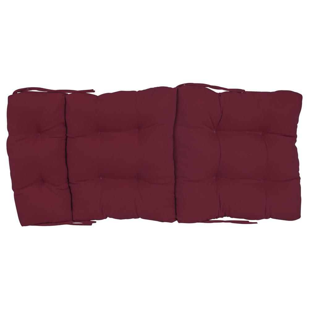 20-inch by 42-inch Solid Twill Tufted Chair Cushion. Picture 2