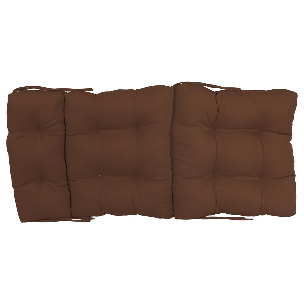 20-inch by 42-inch Solid Twill Tufted Chair Cushion. Picture 2