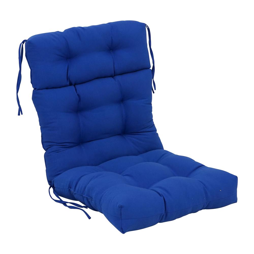 20-inch by 42-inch Solid Twill Tufted Chair Cushion. Picture 1