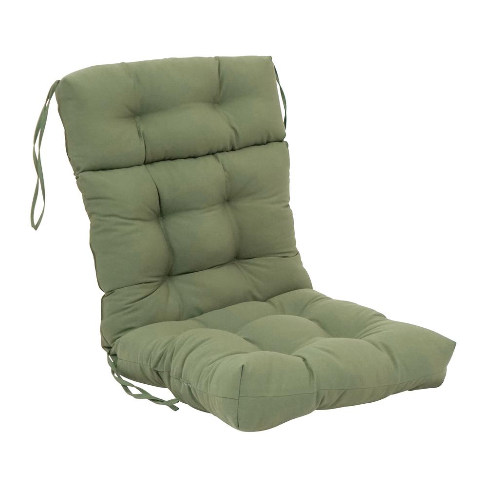 20-inch by 42-inch Solid Twill Tufted Chair Cushion. Picture 1