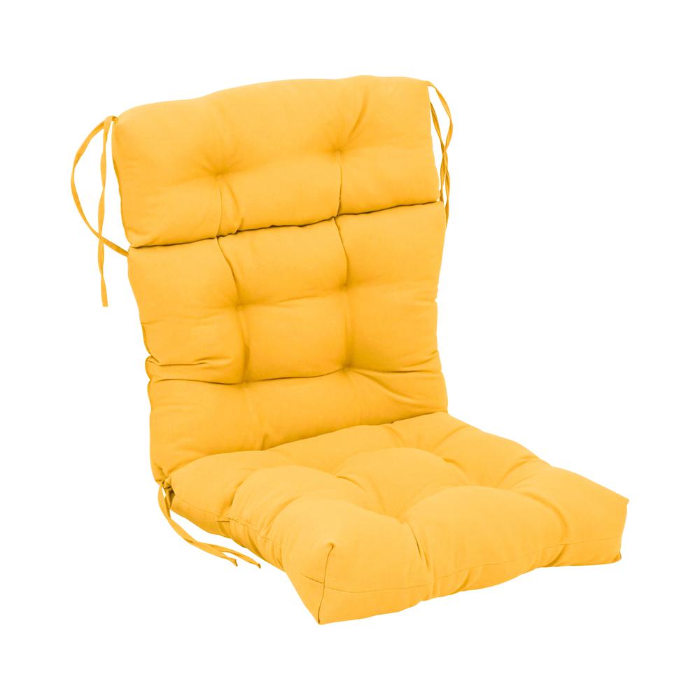 20-inch by 42-inch Solid Twill Tufted Chair Cushion. Picture 1