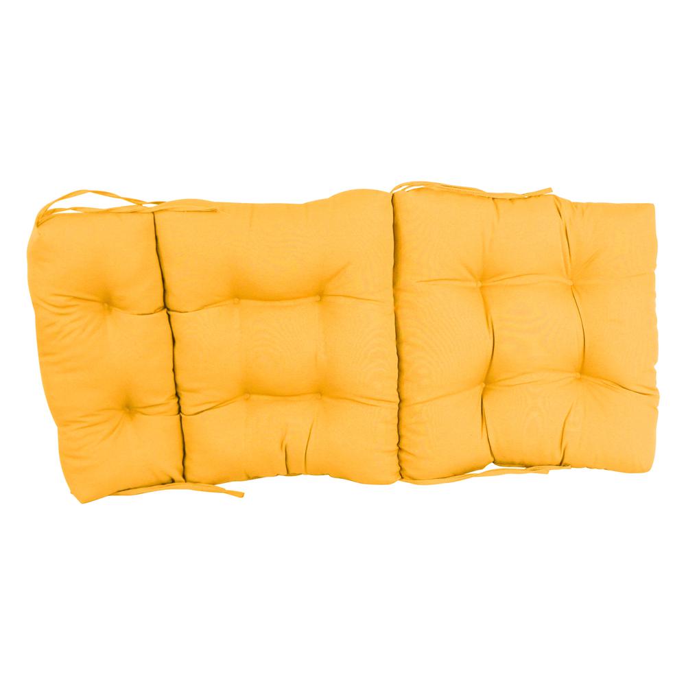 20-inch by 42-inch Solid Twill Tufted Chair Cushion. Picture 2