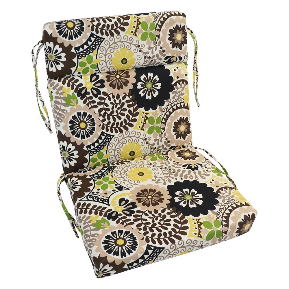 20-inch by 42-inch Polyester Outdoor Tufted Chair Cushion 920X42FP-S1-OD-068. Picture 1