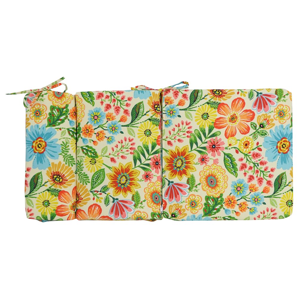 20-inch by 42-inch Polyester Patterned Outdoor Seat/ Back Chair Cushion. Picture 2