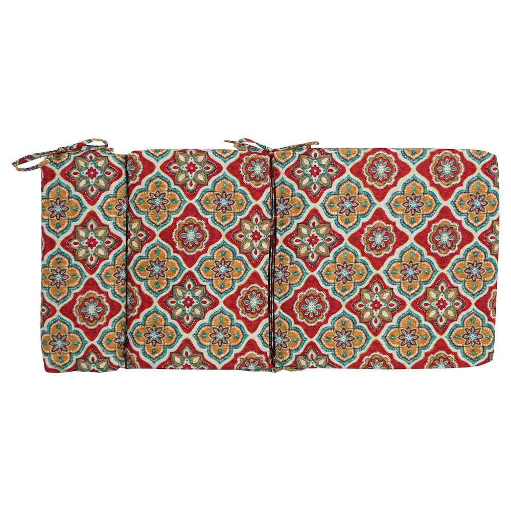 20-inch by 42-inch Polyester Patterned Outdoor Seat/ Back Chair Cushion. Picture 2