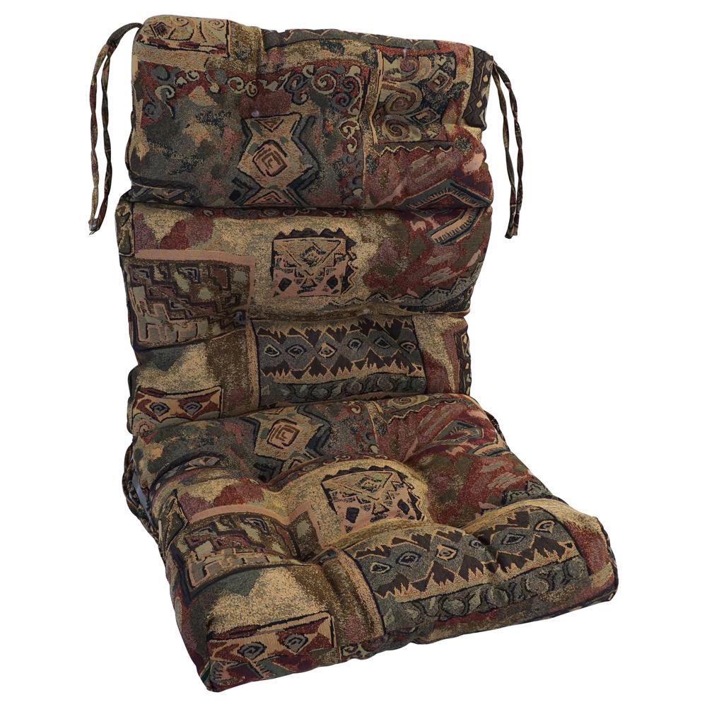 22-inch by 45-inch Jacquard Chenille Tufted Chair Cushion  922X45BF-S1-ID-062. Picture 1