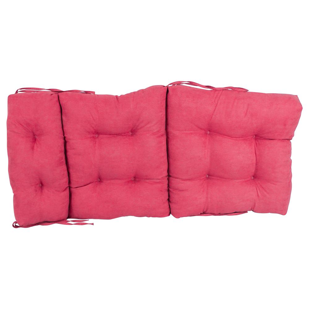 22-inch by 45-inch Solid Microsuede Tufted Chair Cushion. Picture 2