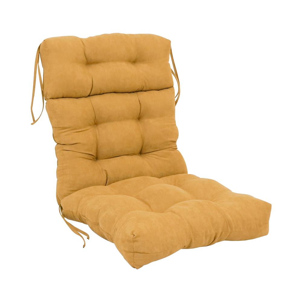 22-inch by 45-inch Solid Microsuede Tufted Chair Cushion. Picture 1