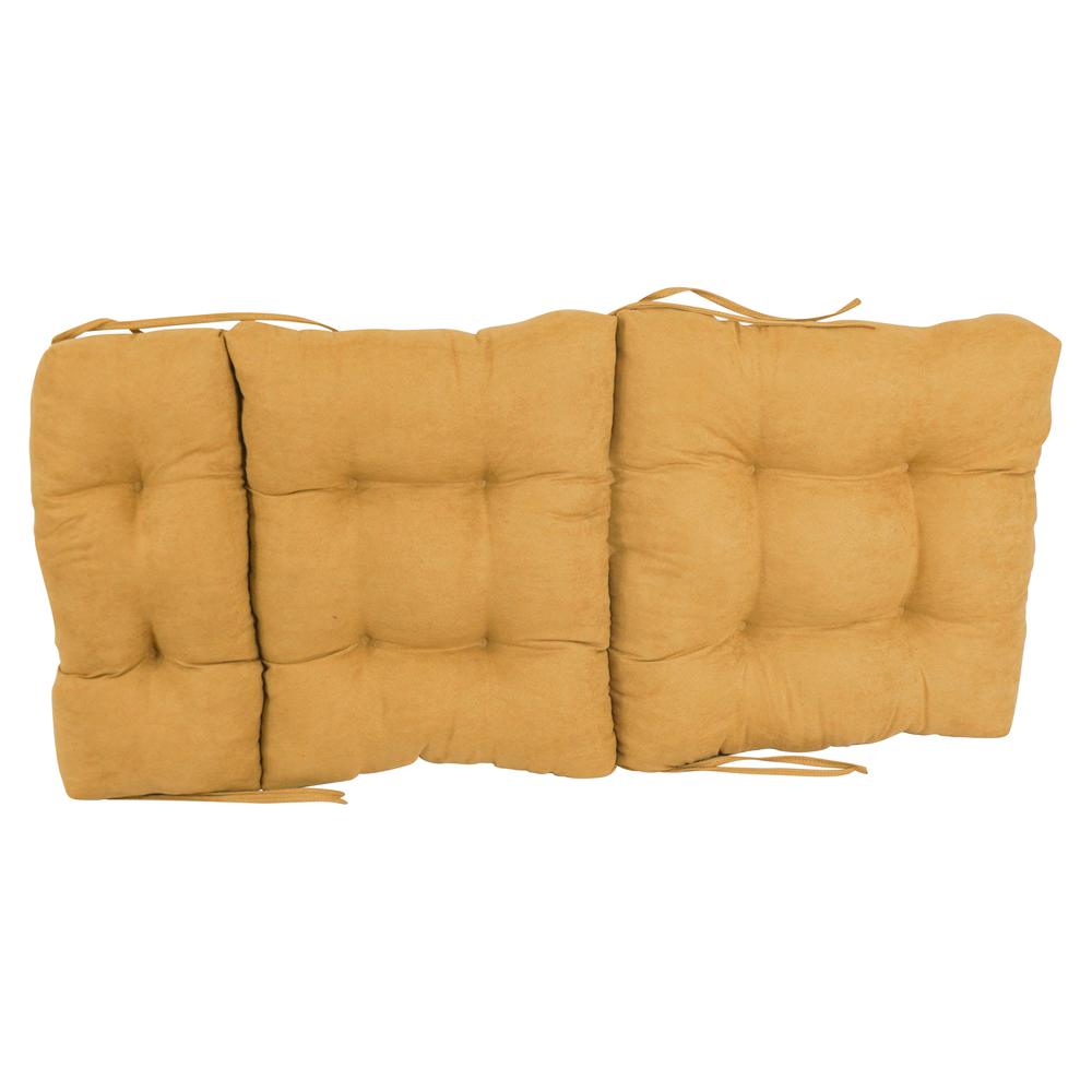 22-inch by 45-inch Solid Microsuede Tufted Chair Cushion. Picture 2