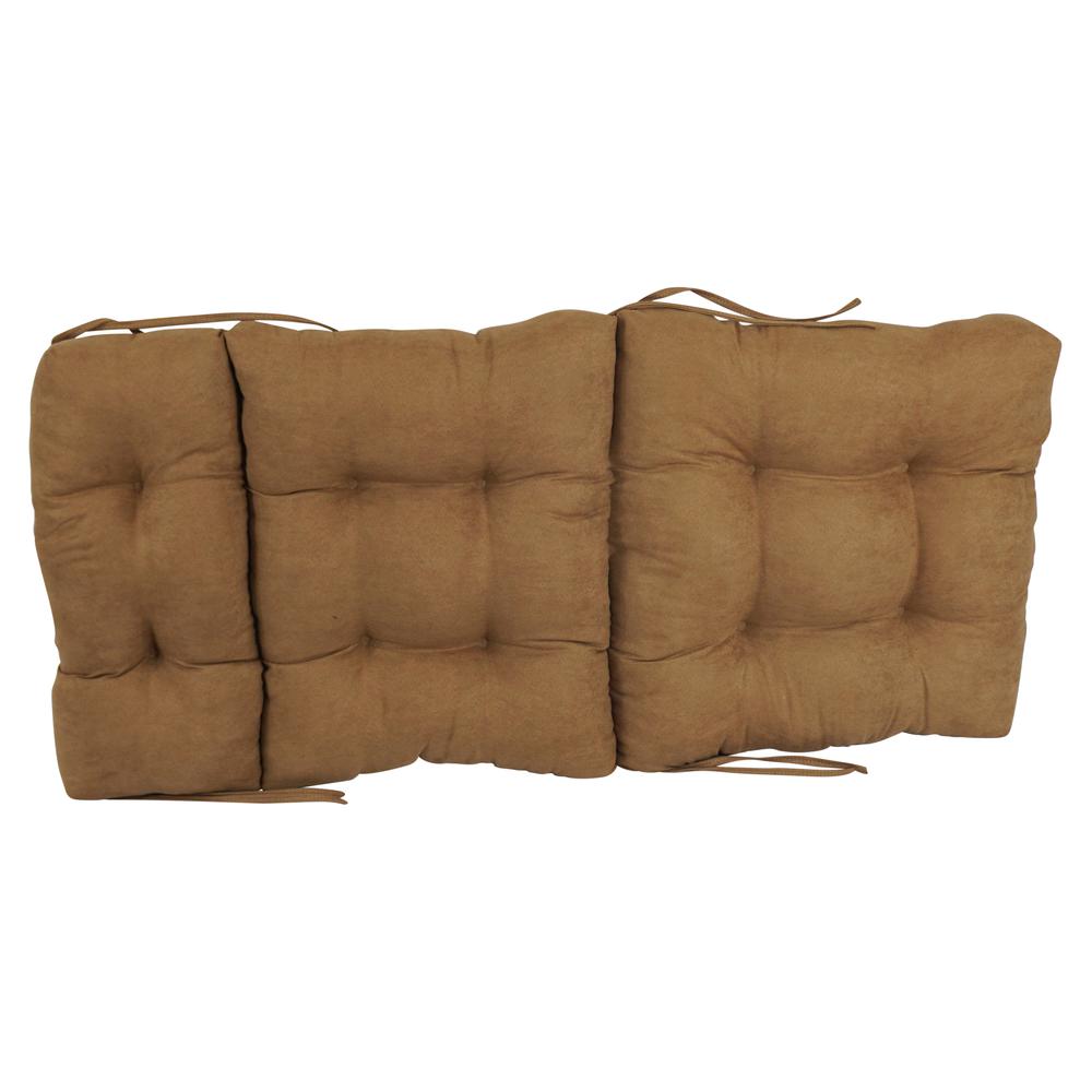 22-inch by 45-inch Solid Microsuede Tufted Chair Cushion. Picture 2