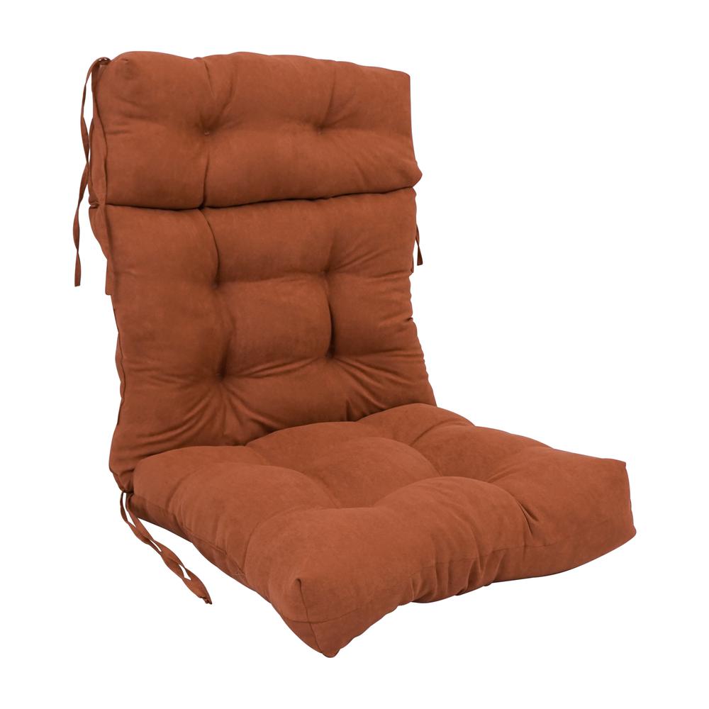 22-inch by 45-inch Solid Microsuede Tufted Chair Cushion. Picture 1