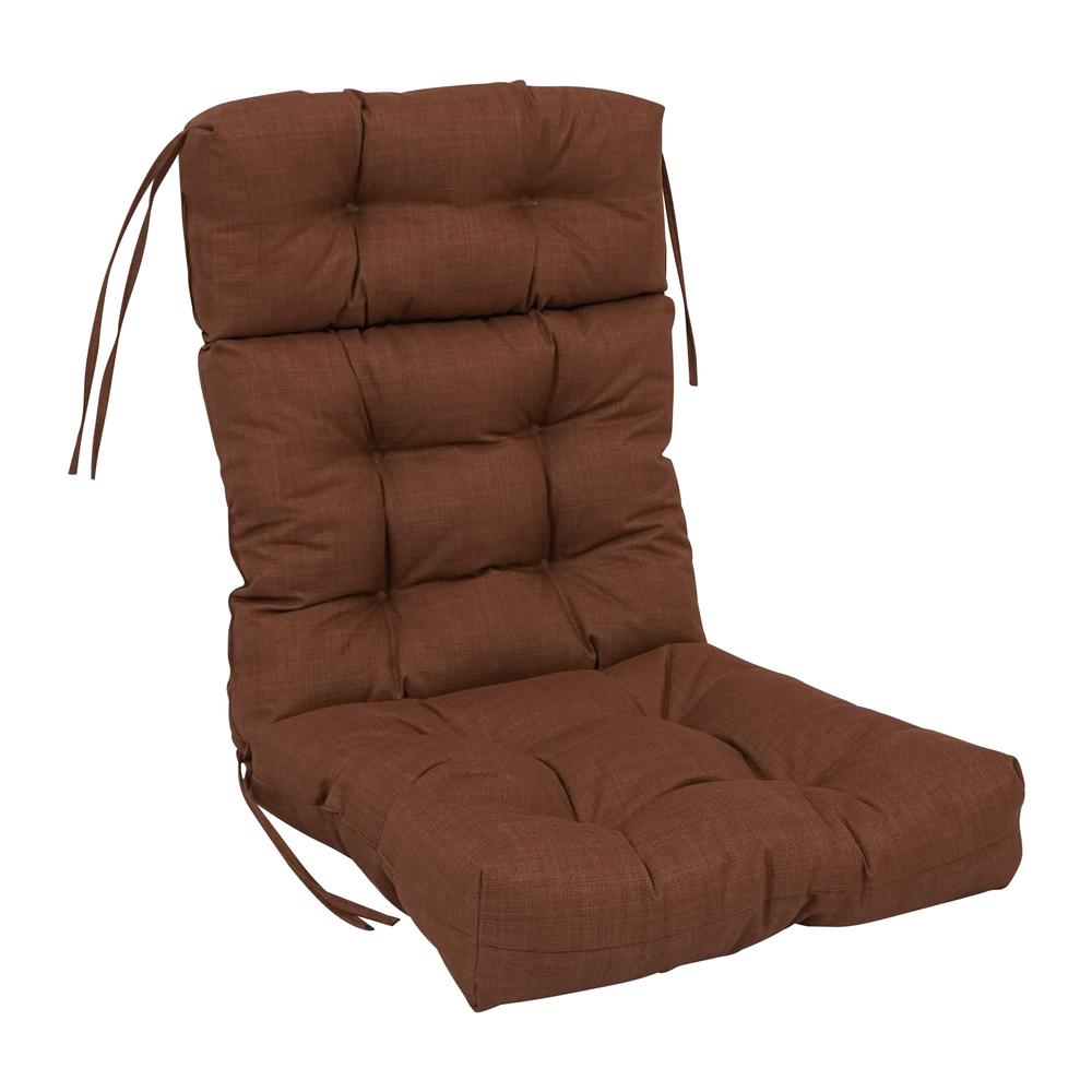 22-inch by 45-inch Spun Polyester Solid Outdoor Tufted Chair Cushion. Picture 1