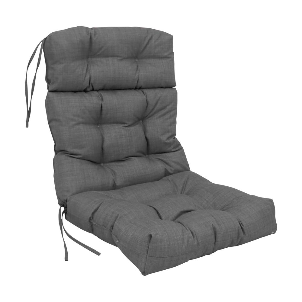 22-inch by 45-inch Spun Polyester Solid Outdoor Tufted Chair Cushion. Picture 1