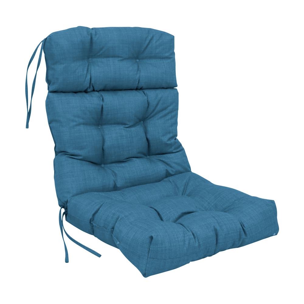22-inch by 45-inch Spun Polyester Solid Outdoor Tufted Chair Cushion. Picture 1