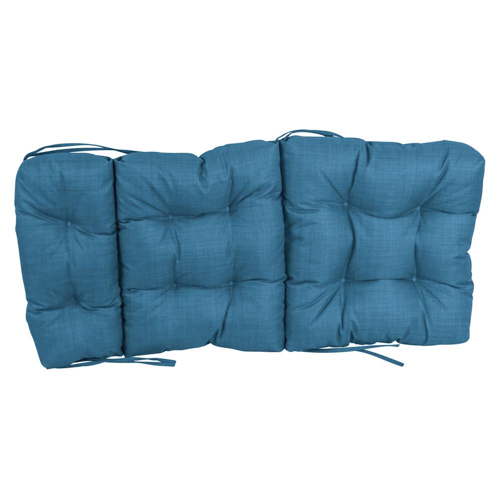 22-inch by 45-inch Spun Polyester Solid Outdoor Tufted Chair Cushion. Picture 2