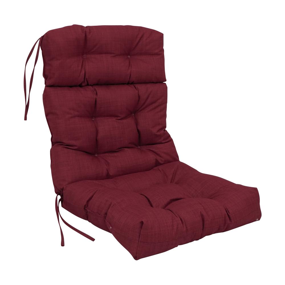 22-inch by 45-inch Spun Polyester Solid Outdoor Tufted Chair Cushion. Picture 1