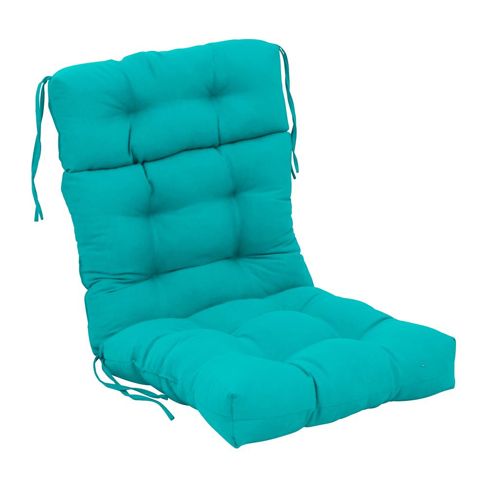 22-inch by 45-inch Solid Twill Tufted Chair Cushion. Picture 1