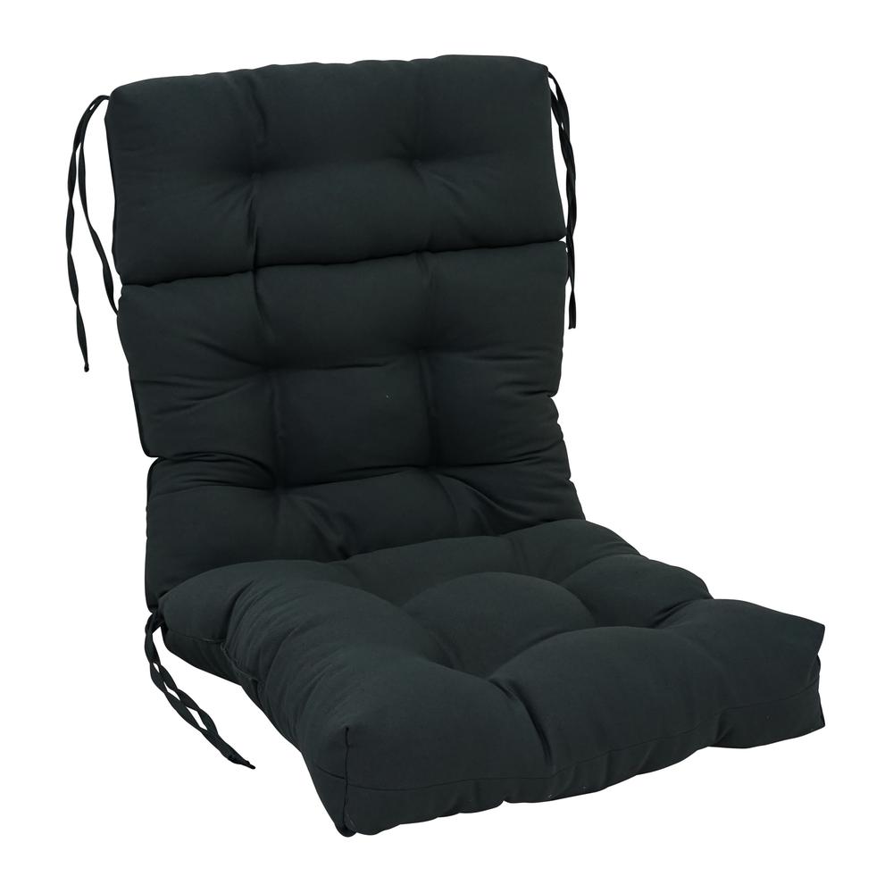 22-inch by 45-inch Solid Twill Tufted Chair Cushion. Picture 1