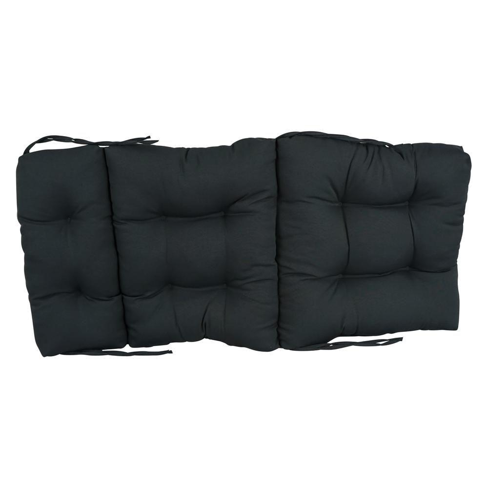 22-inch by 45-inch Solid Twill Tufted Chair Cushion. Picture 2