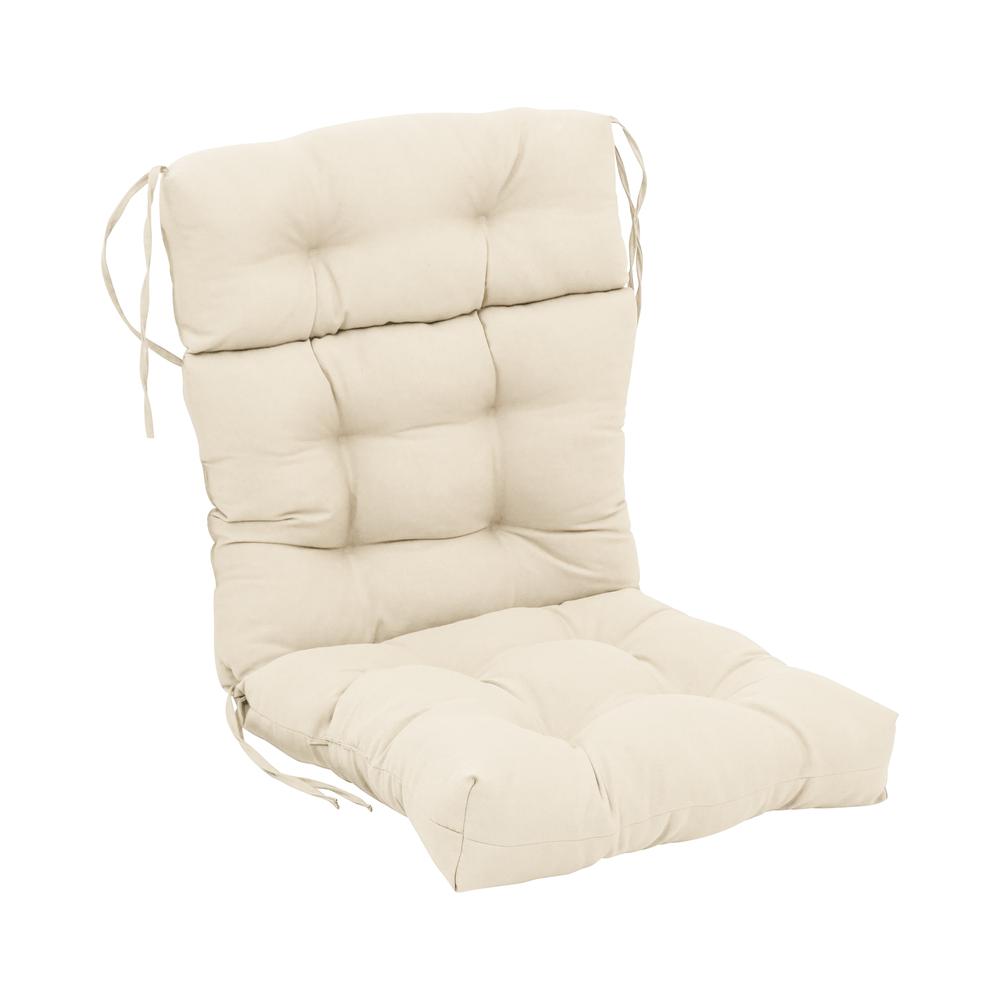 22-inch by 45-inch Solid Twill Tufted Chair Cushion. Picture 1
