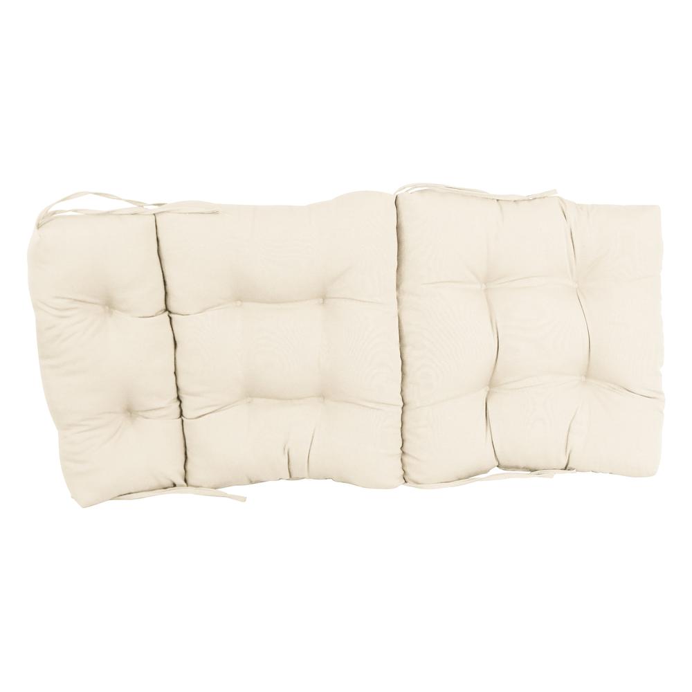 22-inch by 45-inch Solid Twill Tufted Chair Cushion. Picture 2