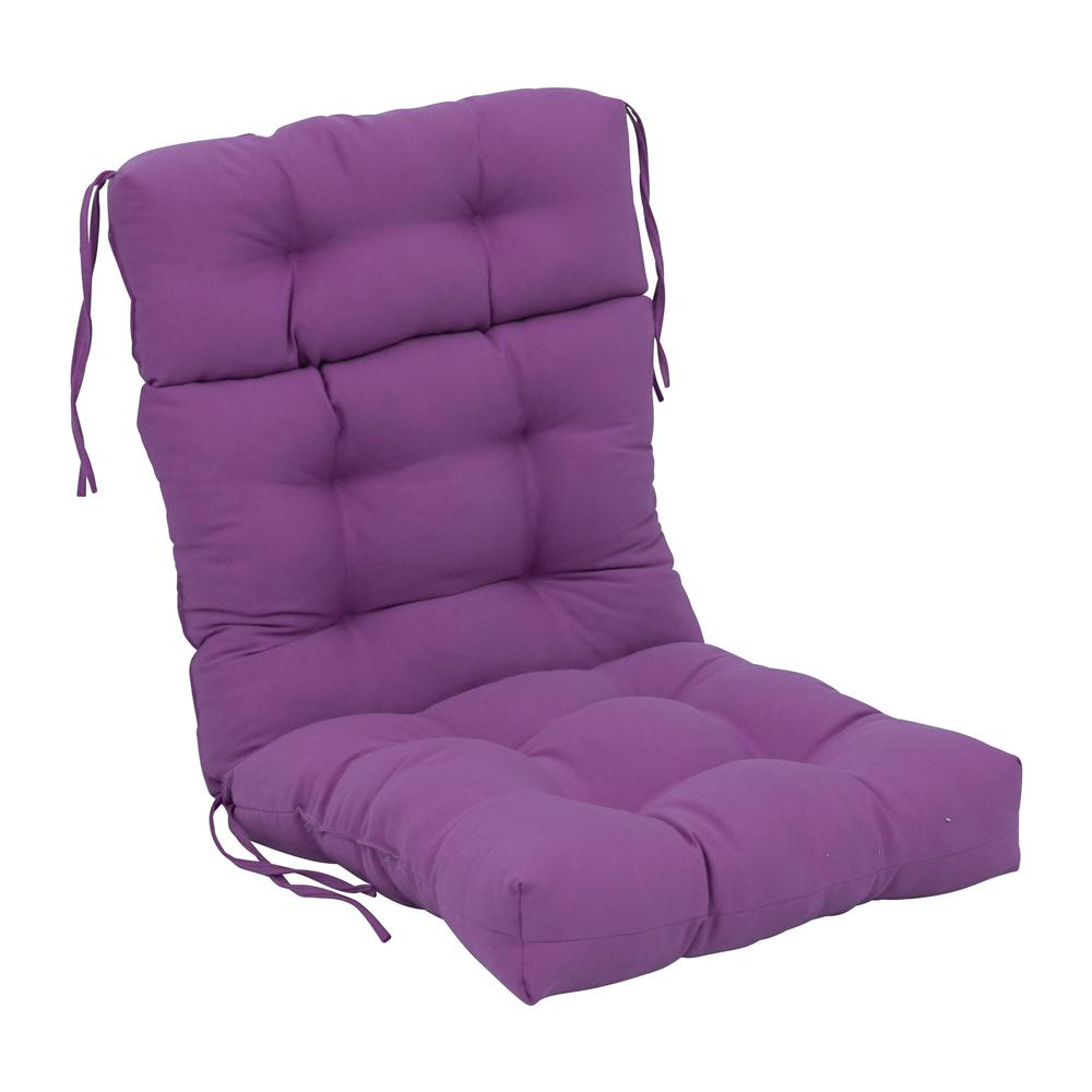 22-inch by 45-inch Solid Twill Tufted Chair Cushion. Picture 1