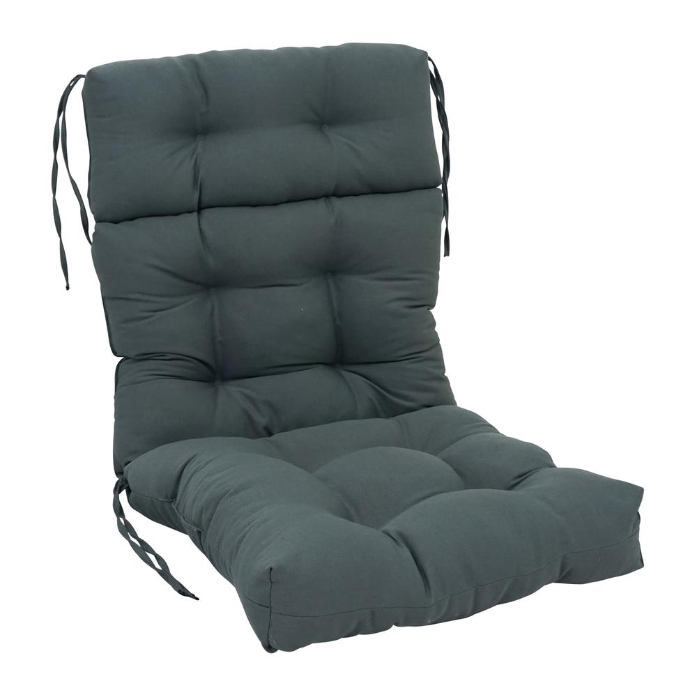 22-inch by 45-inch Solid Twill Tufted Chair Cushion. Picture 1
