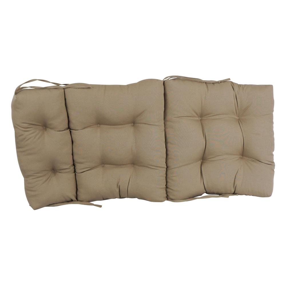 22-inch by 45-inch Solid Twill Tufted Chair Cushion. Picture 2