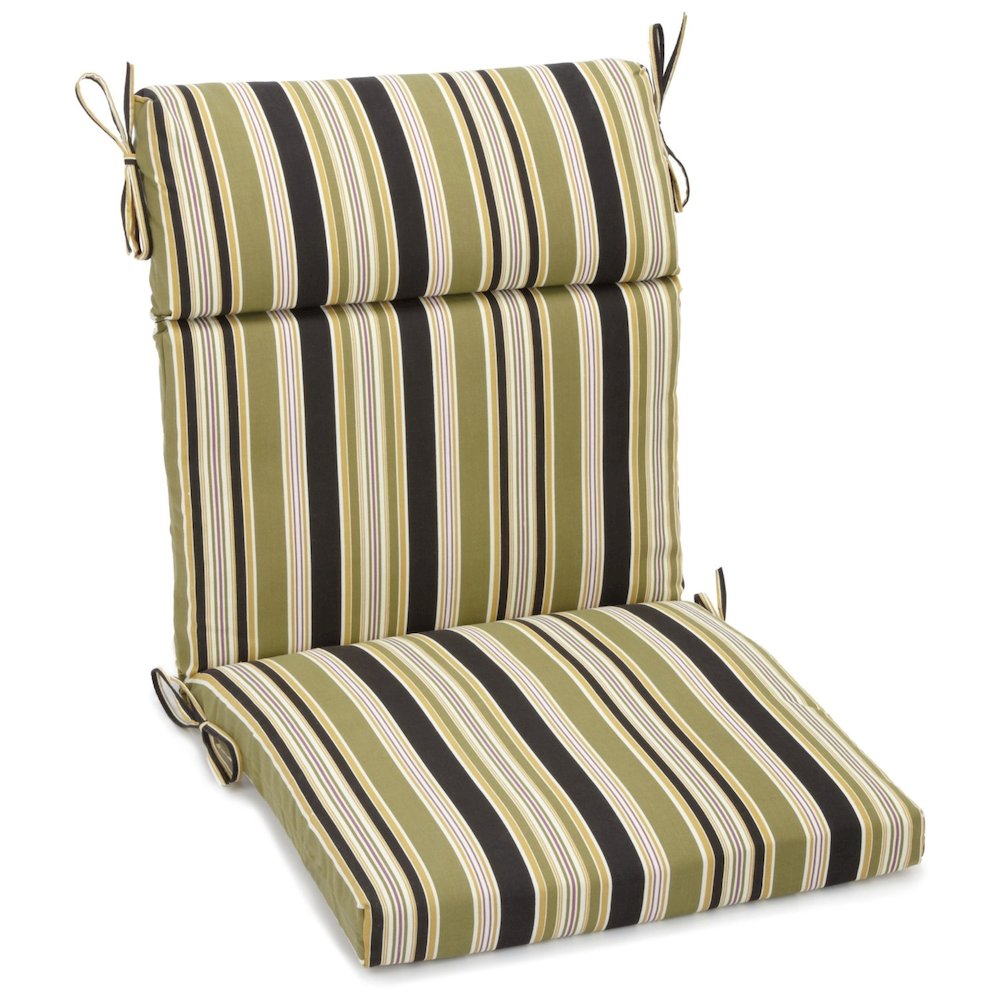 22-inch by 45-inch Polyester Patterned Outdoor Seat/ Back Chair Cushion. Picture 1
