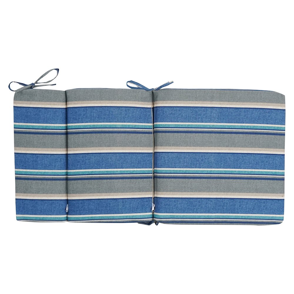 22-inch by 45-inch Polyester Patterned Outdoor Seat/ Back Chair Cushion. Picture 2