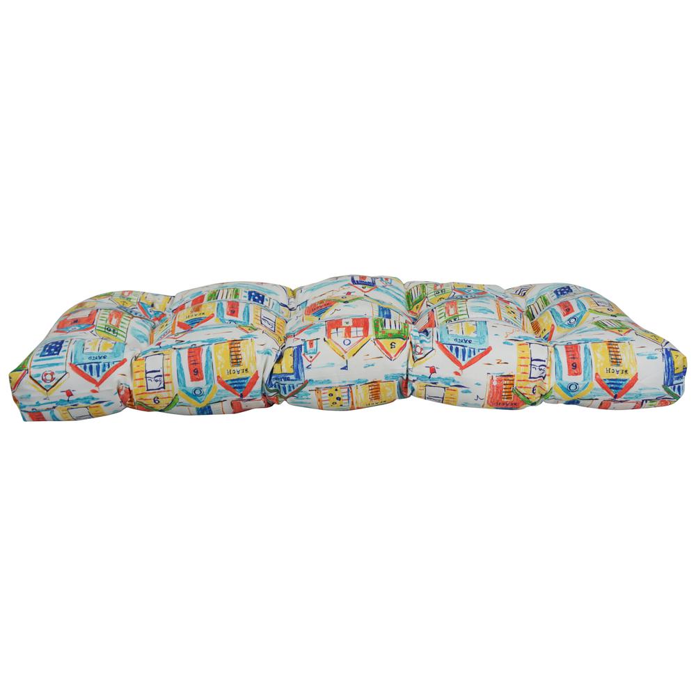 42-inch by 19-inch U-Shaped Patterned Spun Polyester Tufted Settee/Bench Cushion 93180-LS-JO17-02. Picture 3
