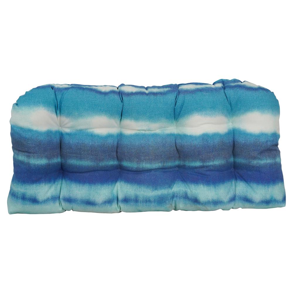 42-inch by 19-inch U-Shaped Patterned Spun Polyester Tufted Settee/Bench Cushion 93180-LS-JO17-08. Picture 2