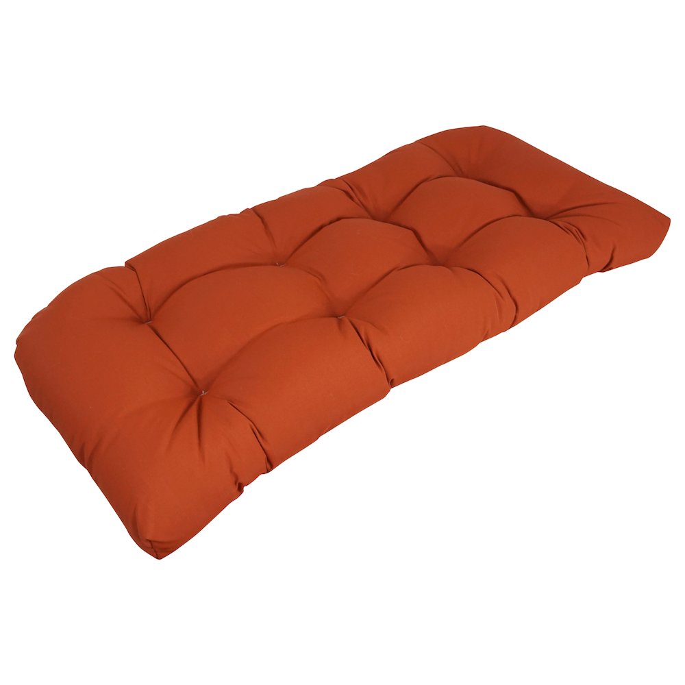 42-inch by 19-inch Premium Olefin Tufted Outdoor Loveseat Cushion. Picture 1