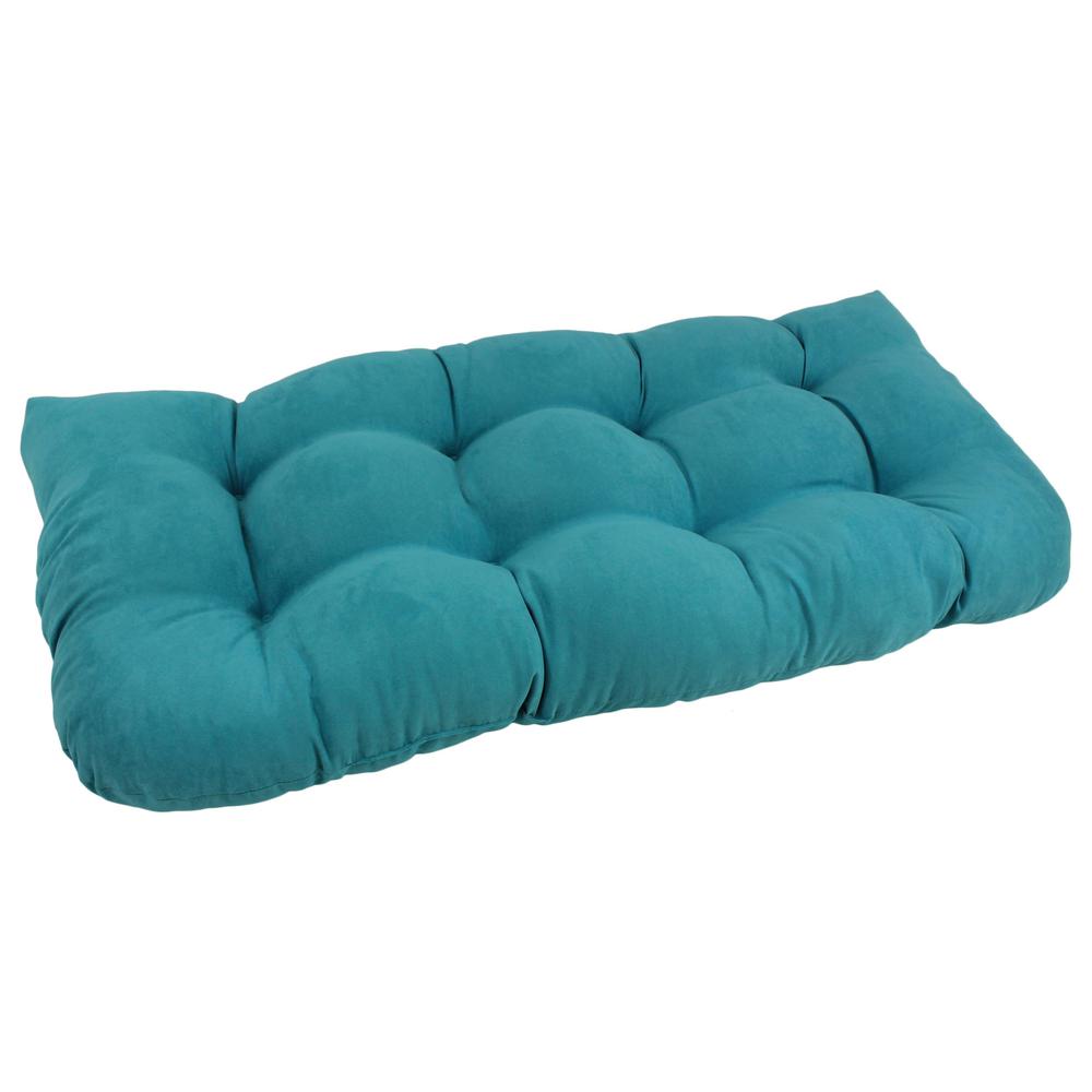 42-inch by 19-inch U-Shaped Micro Suede Polyester Tufted Settee/Bench Cushion. Picture 1