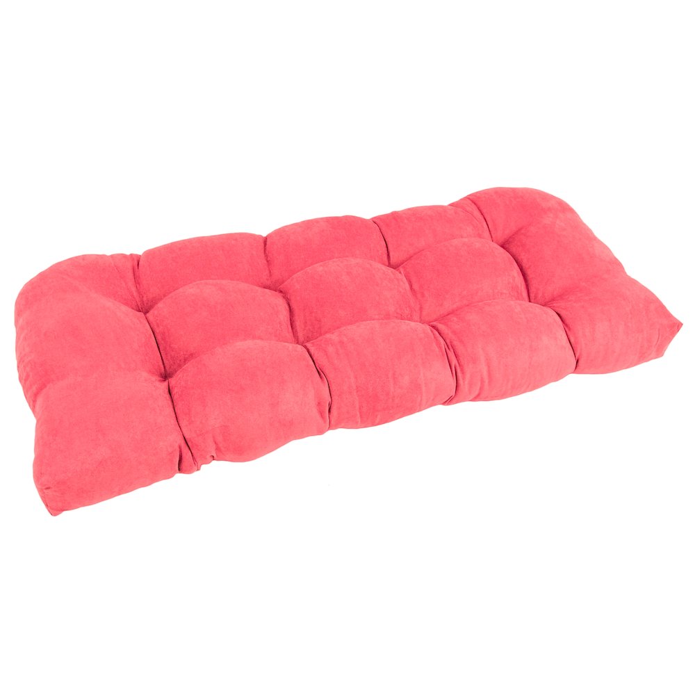 42-inch by 19-inch U-Shaped Microsuede Tufted Settee/Bench Cushion. Picture 1