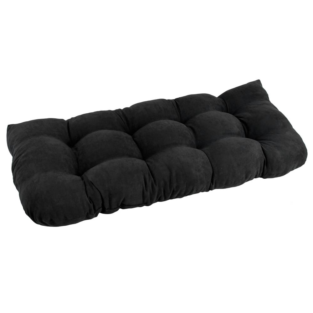 42-inch by 19-inch U-Shaped Micro Suede Polyester Tufted Settee/Bench Cushion. Picture 1