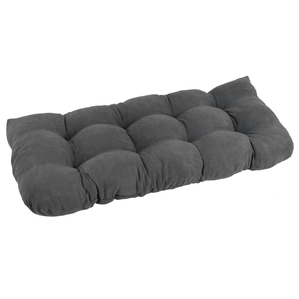 42-inch by 19-inch U-Shaped Micro Suede Polyester Tufted Settee/Bench Cushion. Picture 1