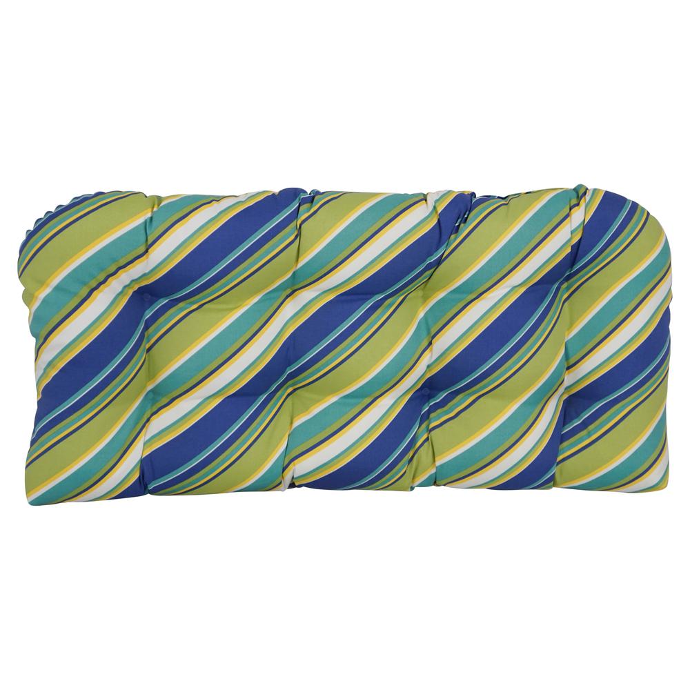 42-inch by 19-inch U-Shaped Patterned Spun Polyester Tufted Settee/Bench Cushion  93180-LS-OD-104. Picture 2