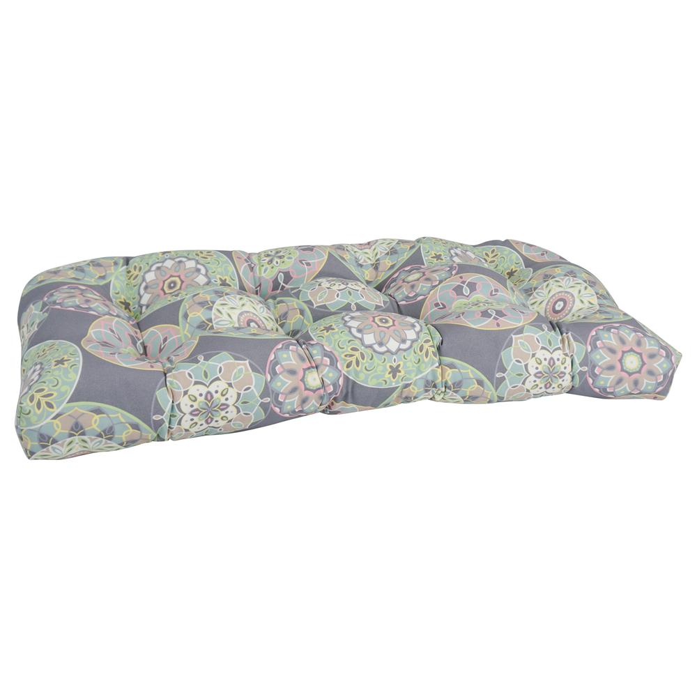 42-inch by 19-inch U-Shaped Patterned Spun Polyester Tufted Settee/Bench Cushion  93180-LS-OD-106. Picture 1