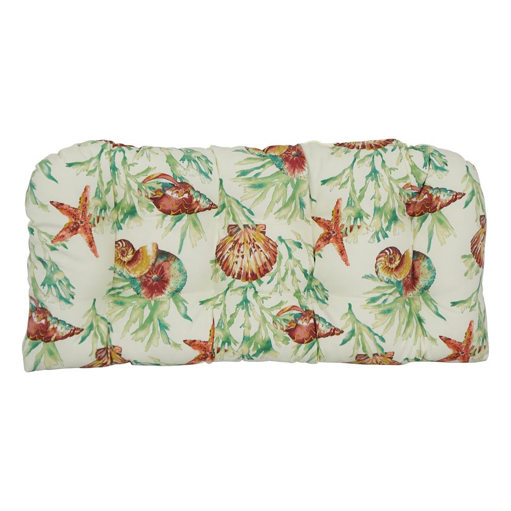 42-inch by 19-inch U-Shaped Patterned Spun Polyester Tufted Settee/Bench Cushion  93180-LS-OD-107. Picture 2