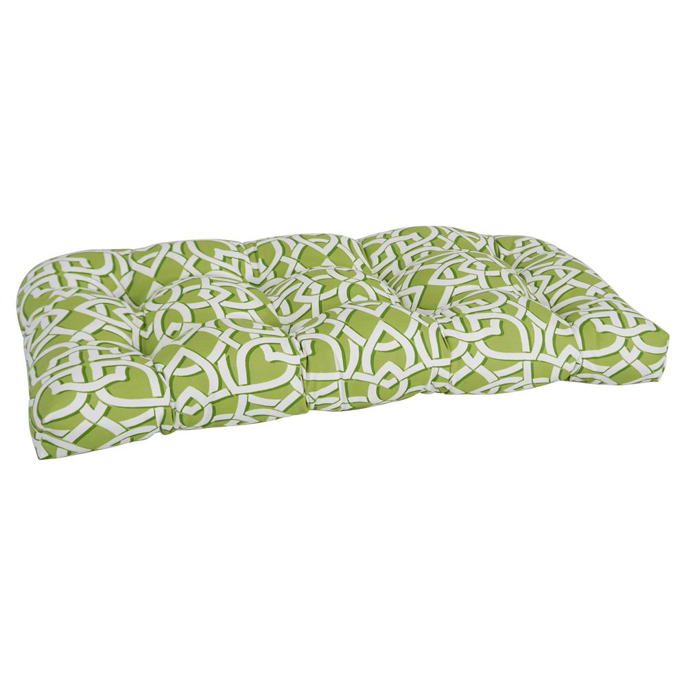 42-inch by 19-inch U-Shaped Patterned Spun Polyester Tufted Settee/Bench Cushion  93180-LS-OD-110. Picture 1