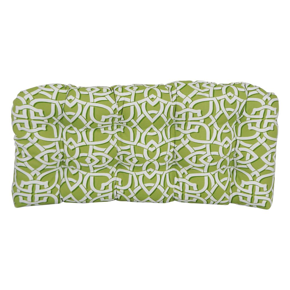42-inch by 19-inch U-Shaped Patterned Spun Polyester Tufted Settee/Bench Cushion  93180-LS-OD-110. Picture 2