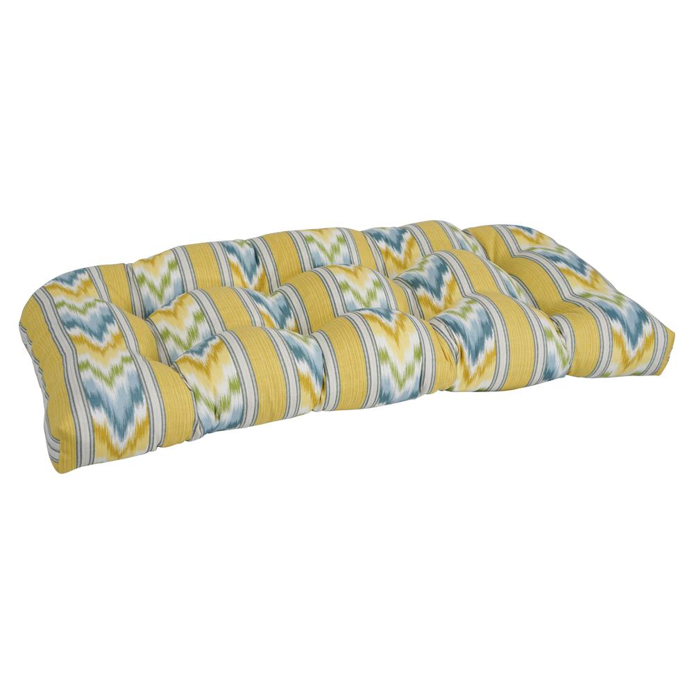 42-inch by 19-inch U-Shaped Patterned Spun Polyester Tufted Settee/Bench Cushion  93180-LS-OD-116. Picture 1