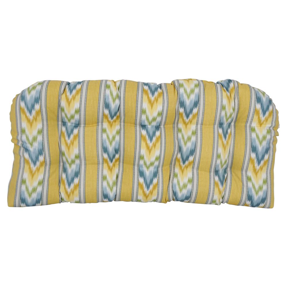 42-inch by 19-inch U-Shaped Patterned Spun Polyester Tufted Settee/Bench Cushion  93180-LS-OD-116. Picture 2