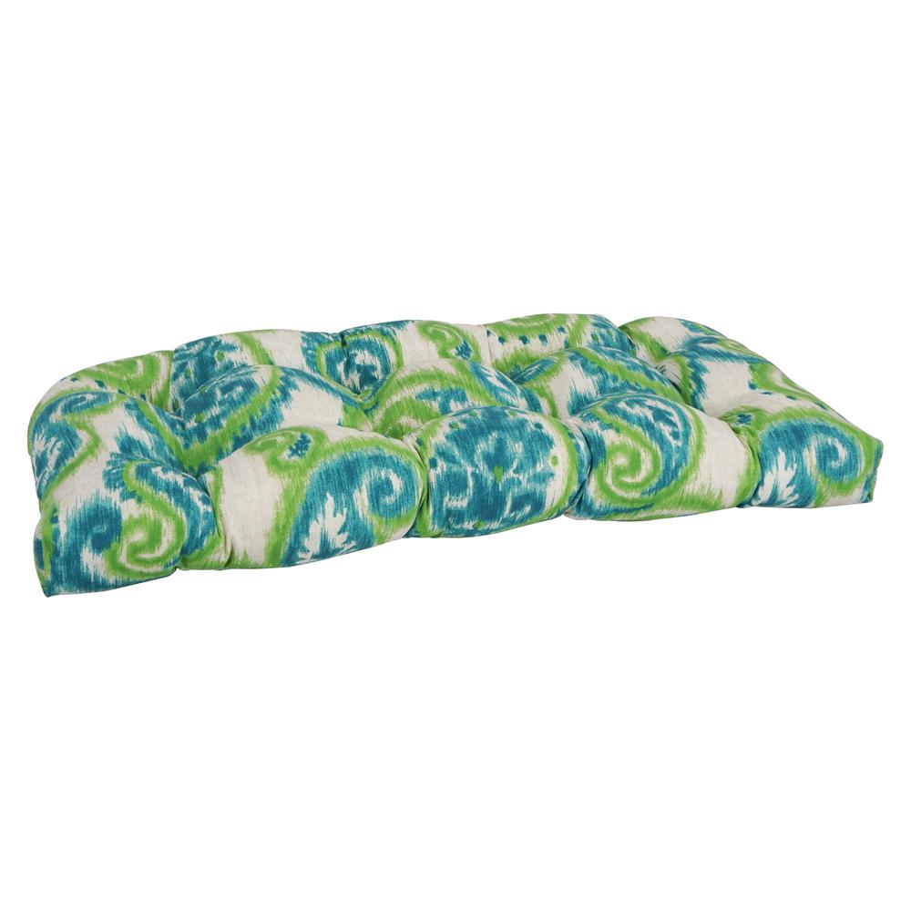 42-inch by 19-inch U-Shaped Patterned Spun Polyester Tufted Settee/Bench Cushion  93180-LS-OD-122. Picture 1