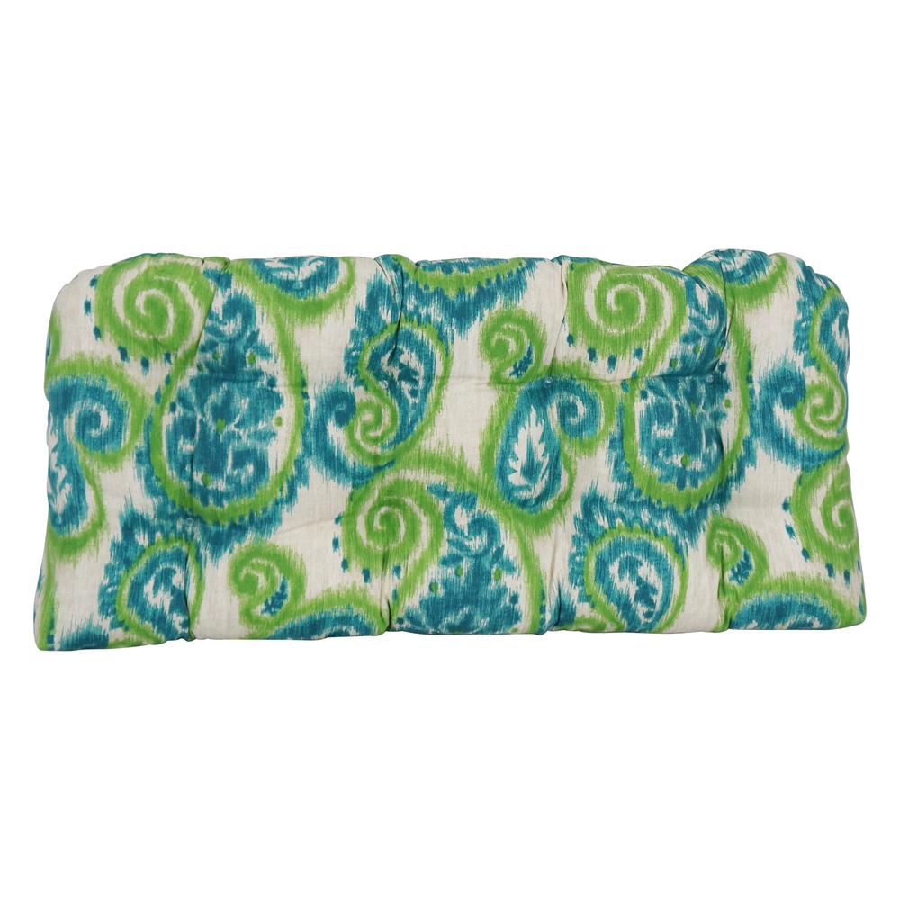 42-inch by 19-inch U-Shaped Patterned Spun Polyester Tufted Settee/Bench Cushion  93180-LS-OD-122. Picture 2