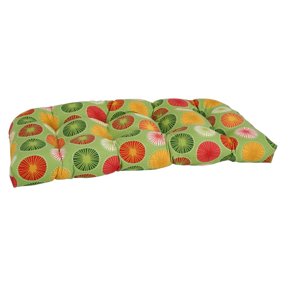 42-inch by 19-inch U-Shaped Patterned Spun Polyester Tufted Settee/Bench Cushion  93180-LS-OD-127. Picture 1