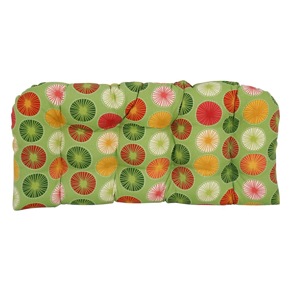 42-inch by 19-inch U-Shaped Patterned Spun Polyester Tufted Settee/Bench Cushion  93180-LS-OD-127. Picture 2